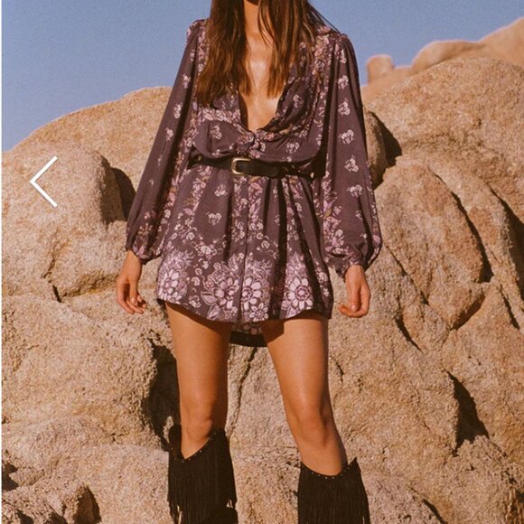 Spell Rebel Spirit Tunic Dress in Hyacinth NWOT - Picture 3 of 10